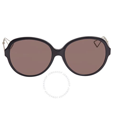 Dior Confident Brown Round Ladies Sunglasses 